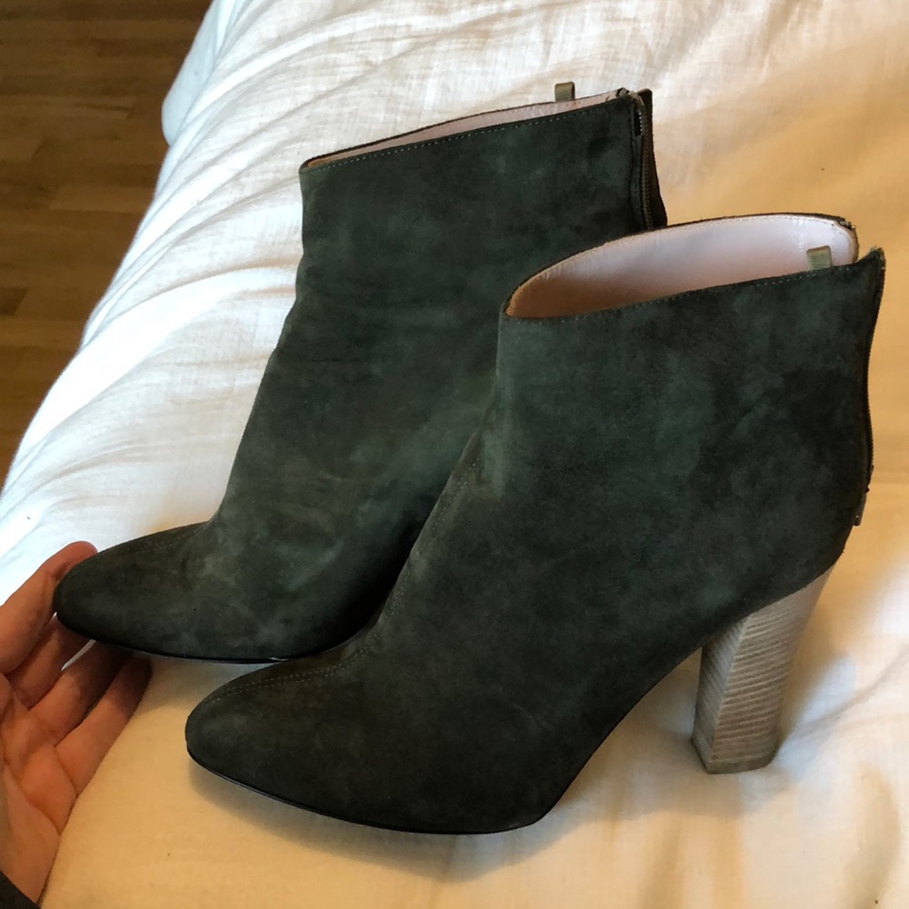 SJP Suede Olive Booties